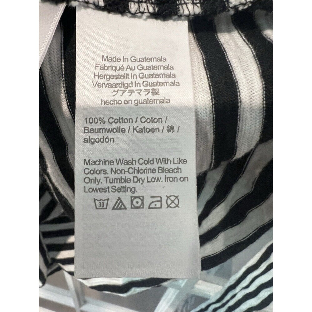 J Crew Short - Sleeve Stripped Tie - Waist T Shirt Dress Size XS Black & white - Picture 4 of 5